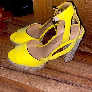 Yellow 6 inch heels